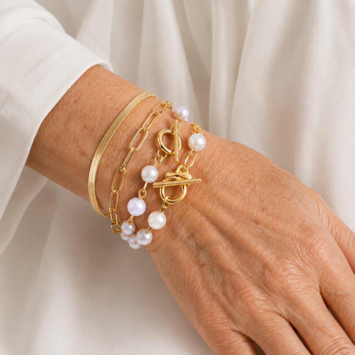 Audrey Four-Piece Bracelet Set | Gold