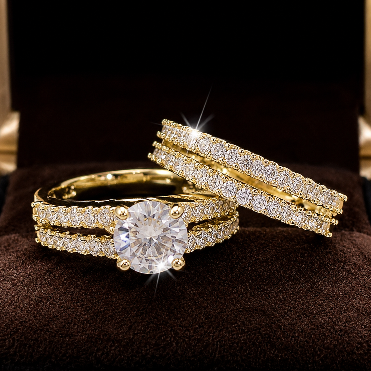 Eternal Radiance Ring Set | Gold