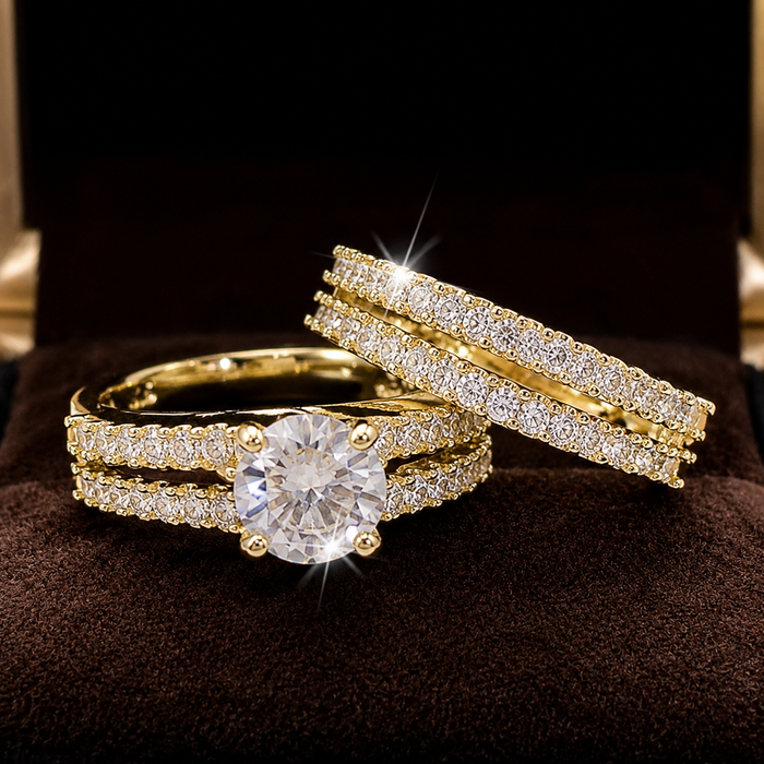 Eternal Radiance Ring Set | Gold