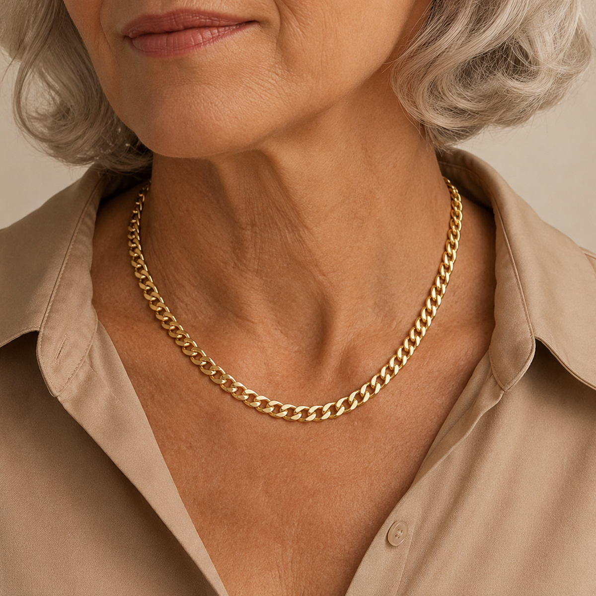 Audrey Cuban Link Necklace | Gold
