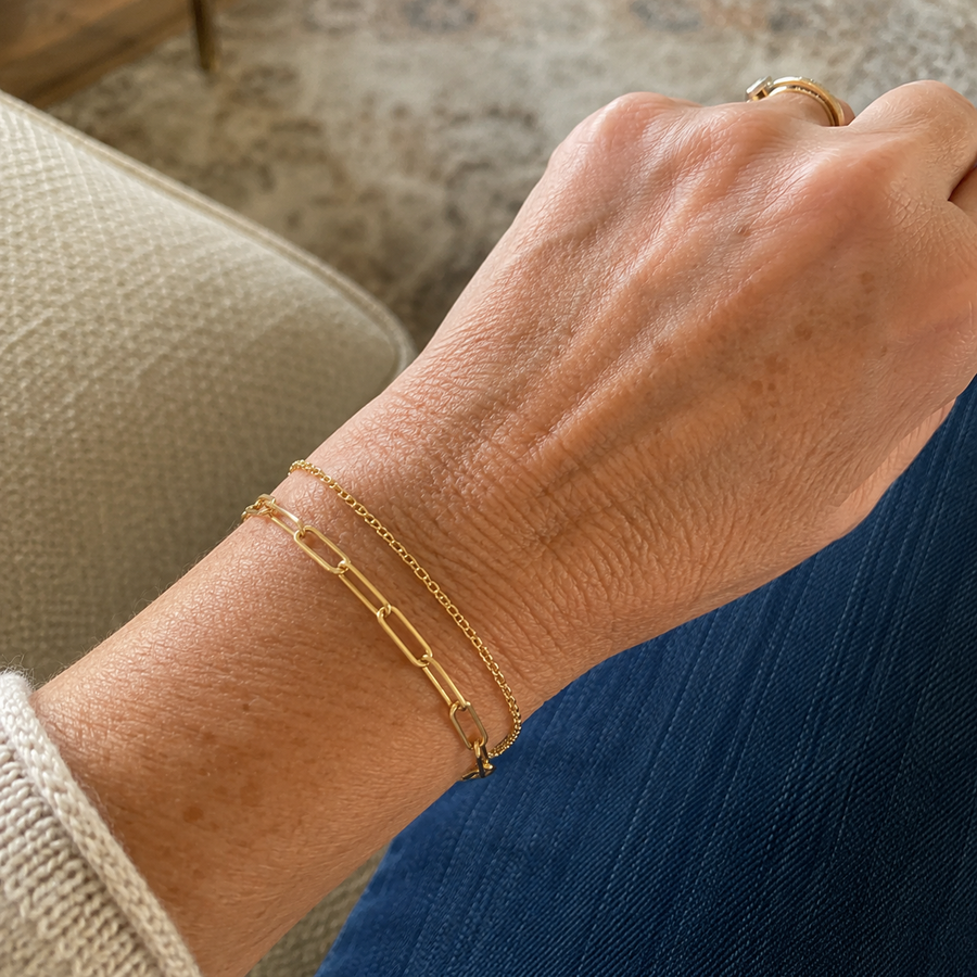 Customer wearing Audrey Vale jewelry